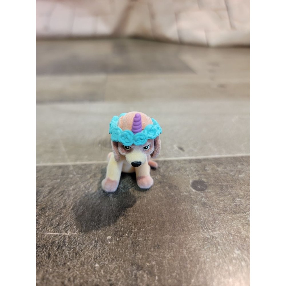 Fuzzy Unicorn dog flower crown toy‎ figure